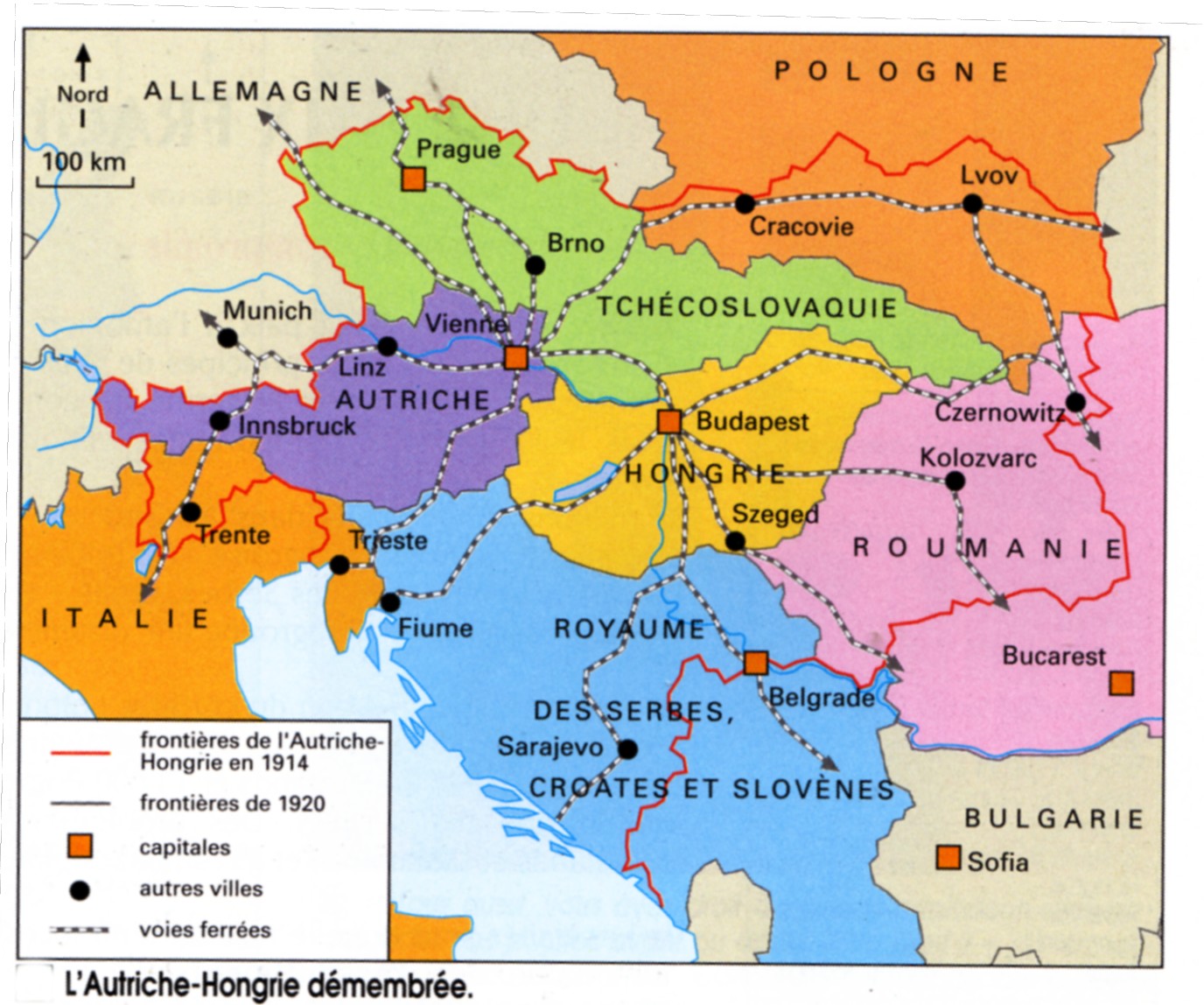Pain Points De La Carte De L'europe Centrale Cartes et document sur l'Europe Centrale